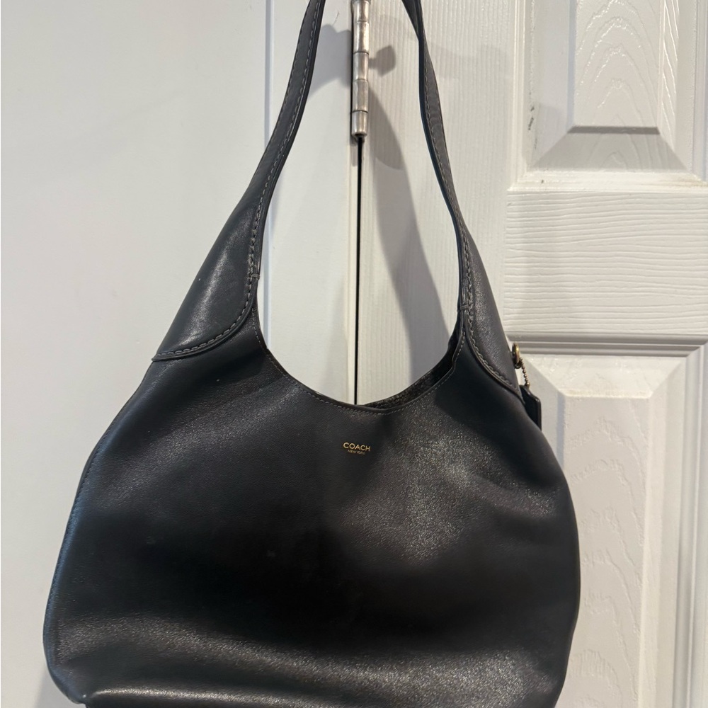 Coach Brooklyn Black Leather Hobo Bag